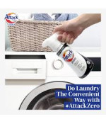 Attack ZERO Antibacterial+ — Liquid Laundry Detergent with One-Hand Dispenser, 400 g (For front-load washing machines only)