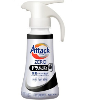 Attack ZERO Antibacterial+ — Liquid Laundry Detergent with One-Hand Dispenser, 400 g (For front-load washing machines only)