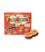 Bourbon Every Burger Chocolate Cookies, Mini Burger-Shaped Japanese Biscuits Filled with Chocolate