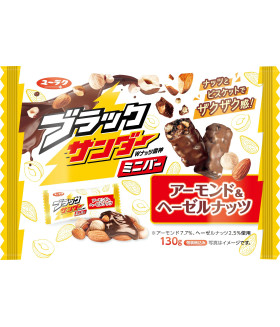 YURAKU  -  BLACK THUNDER ALMOND HAZELNUT CHOCOLATE BAR (118G)