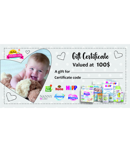 Gift Certificate Valued at 100$ Gift Certificate Valued at 100$