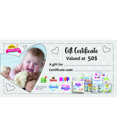 Gift Certificate Valued at 50$ Gift Certificate Valued at 50$