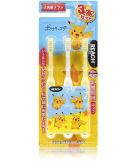 Reach Kids 3P (with stickers) Pokemon for baby teething (1-6 years old)